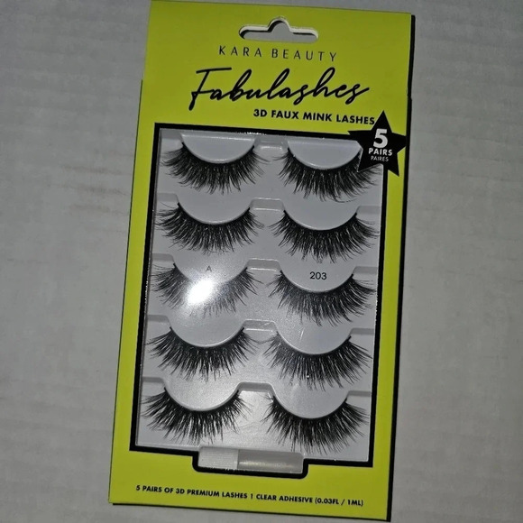 KARA BEAUTY FABULASHES 3D Faux Mink Lashes 5 PAIRS - Picture 2 of 3